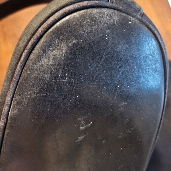 Vintage COACH FLETCHER Crossbody Black Leather Saddle Bag Shoulder Purse 4150 - Picture 8 of 16